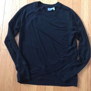 Athleta Criss Cross Sweatshirt Black XS
